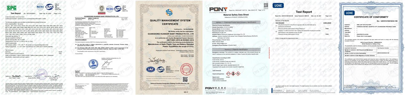 Toy safety certificate sample 2