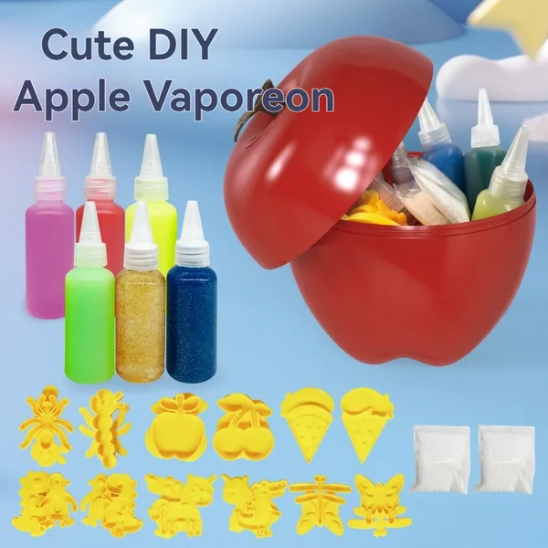 sqz327833-sqz323628 Magic Water Elf Toy Kit Apple Water Elf Set DIY Squishy Make