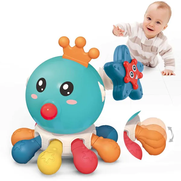 Baby Montessori Teether Toys Infant Tummy Time Sensory Rattl