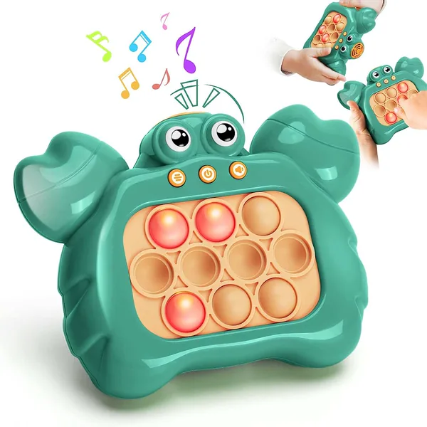 Fast Push Puzzle Game Toy Operated Fast Push Quicks Bubble Stress Relief Toy Light for Sensory Fidgets Plastic Ages 5-7