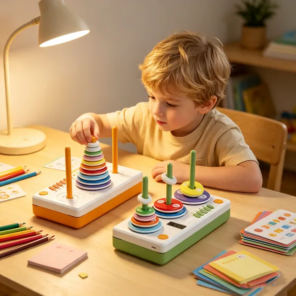 Smart Electronic Tower of Hanoi Logic Puzzle Brain Teaser Thinking Game STEM Educational Toy for Kids Adults Gift view 5