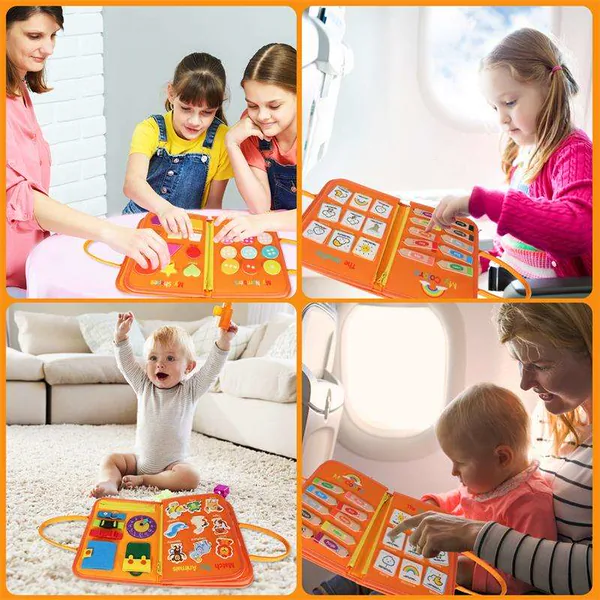 Custom Design Educational Sensory Felts Busy Board for Toddlers Montessori Busy Board Toys for Kids view 4