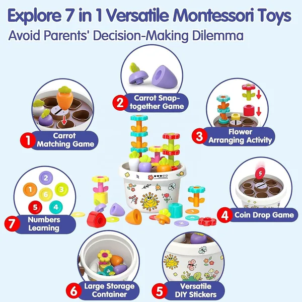 Montessori Toys for Baby Sensory Learning Resources Car Activities Sensory Busy Fidgets Cube Board Travel Toy for Toddlers view 14