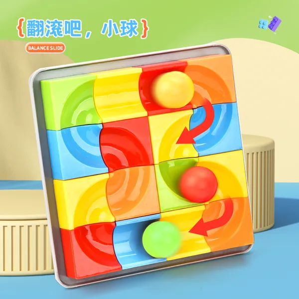 2-in-1 Marble Run & Writing Board Toy Set view 2