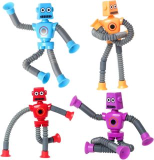 Telescopic Suction Cup Robot Toy Coolest Pops Tubes Sensory Toys for Toddlers Educational New Fidget Toys Party Favors for