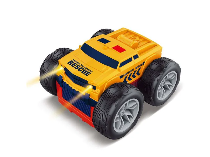 Remote Control Fire&rescue Car 2 in 1 Double Sided RC Stunt Car with 360 Flip Spinning Toy RC Drift Car view 3