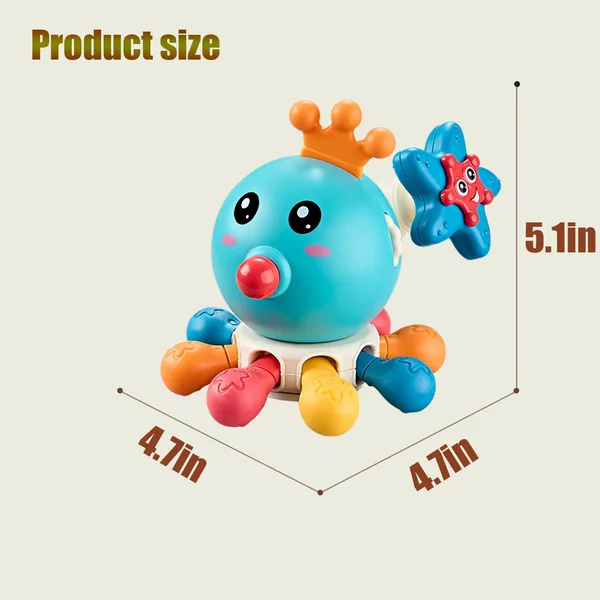 Montessori Toys for Babies Sensory Pull String Finger Squeeze Octopus Toy Sensory Learning Educational Toys for Kids view 3