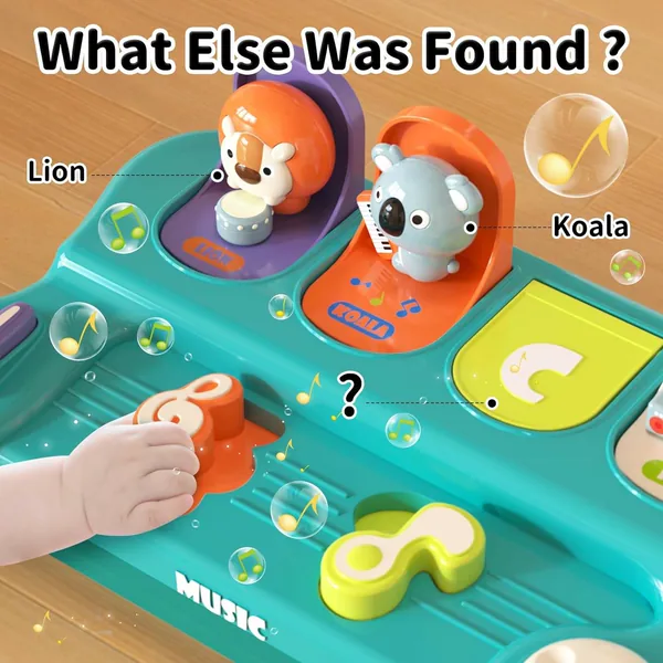 Baby Sensory Montessori Toy Animals Effect Interactive Pop up with Music Toy for Interactive Play view 2
