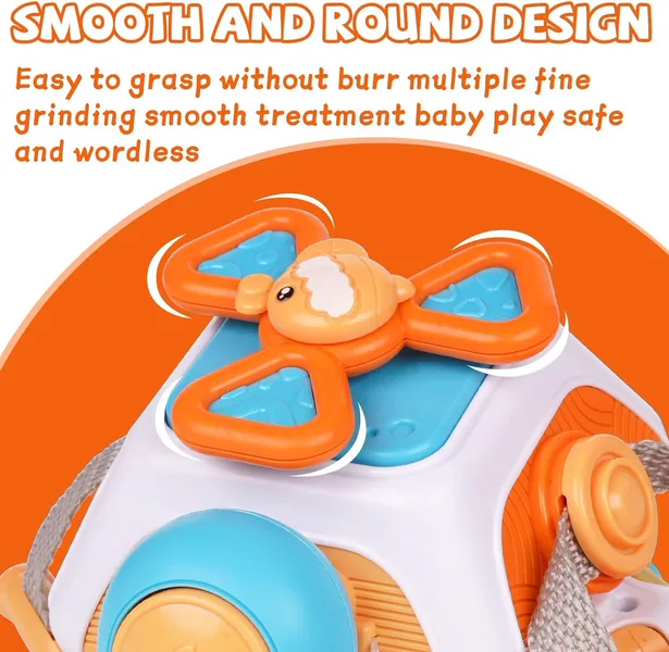 10 in 1 Busy Cube Baby Toddler Toys Montessori Sensory Busy Board Travel Toys for Toddlers Interactive Infants Baby Toys view 4