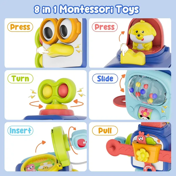 Baby Busy Cube Baby Toddler Toys Montessori Sensory Toys for Toddlers Fidgets Busy Board Learning Toys view 4