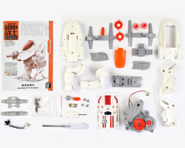 High Quality Diy Self-assembly Robot Warrior Simulation Walking Assembly Toy Model for Kids view 6