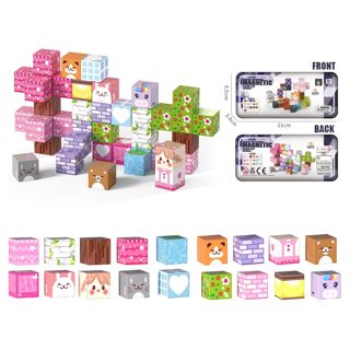40pcs Magnetic Building Blocks Stacking Toys for Kids Learning Magnet Cube Toys 20mm Montessori STEM Magnetic Blocks Set