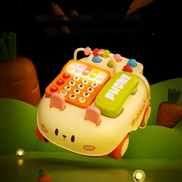 Baby Phone Car Sensory Learning Toy Parent-Child Interactive Game Early Education Gifts with Music Light-up Toy for Toddler view 2