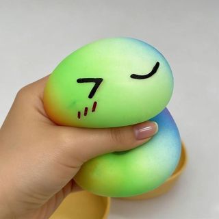 Colorful Silicone Dumpling Squishies Fidget Toy with Steamer Box Soft Squeeze for Anxiety Relief and Kids - Squishy &