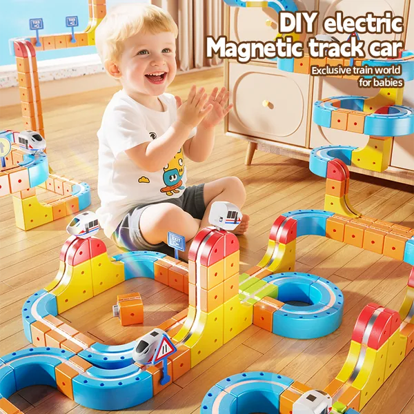 Multi-functional Magnetic Track Car / 150 PCS view 2