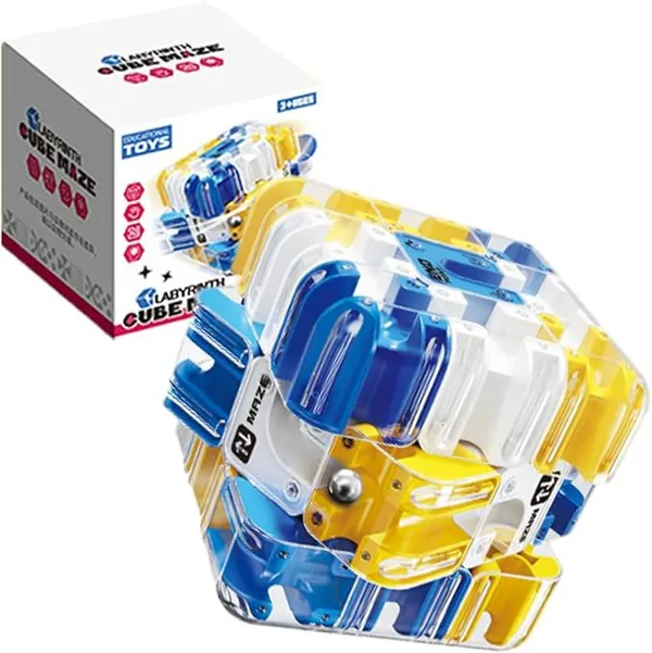 3D Rolling Ball Maze Cube Large Labyrinth Puzzle Plastic Playing Engaging Brain Teaser Toy Ages 2+ view 2