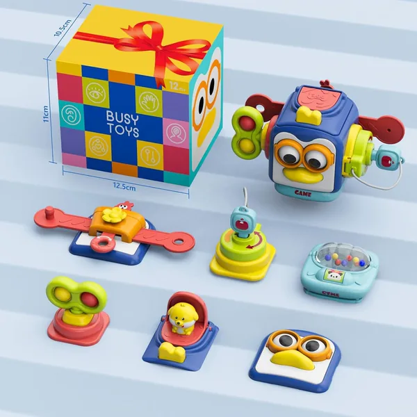 Baby Busy Cube Baby Toddler Toys Montessori Sensory Toys for Toddlers Fidgets Busy Board Learning Toys view 3