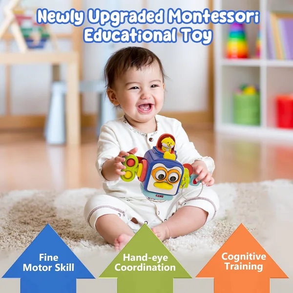 Baby Busy Cube Baby Toddler Toys Montessori Sensory Toys for Toddlers Fidgets Busy Board Learning Toys view 2