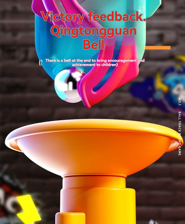Children's Engineering Maze Breakthrough Adventure Puzzle Toys Thinking Training Marble Game Track Rotating Balls Toys view 2