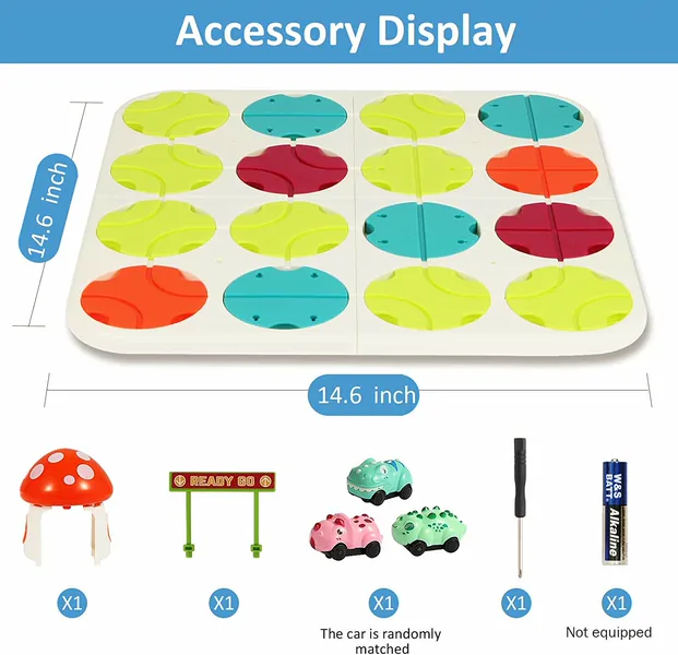Kids DIY Track Maze Toy with Dinosaur Cars Light Sound Educational Puzzle Play Set for Boys Girls view 6