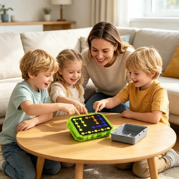 Smart Handheld Electronic Logic Puzzle Game Color Link Brain Teaser STEM Toy Portable Educational Kids Adults Gift view 5