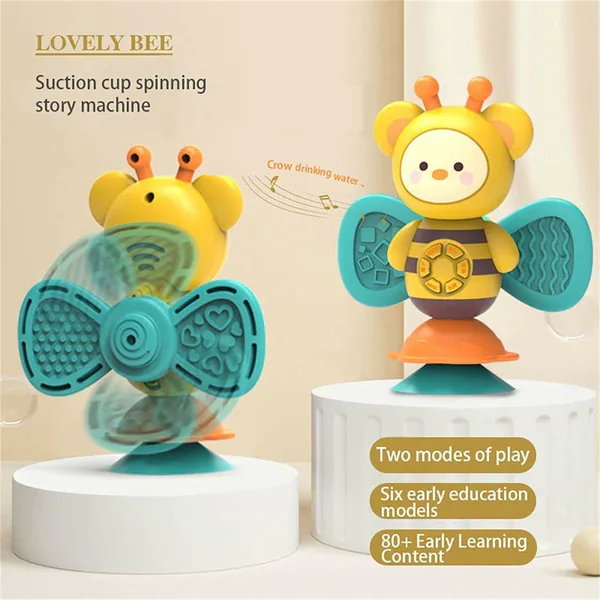 Fast Delivery Honey High Chair Toys Baby Musical Toys Suction Cup Spinner Toys view 2