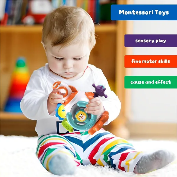 Montessori Toys for Baby Sensory Learning Resources Car Activities Sensory Busy Fidgets Cube Board Travel Toy for Toddlers view 11