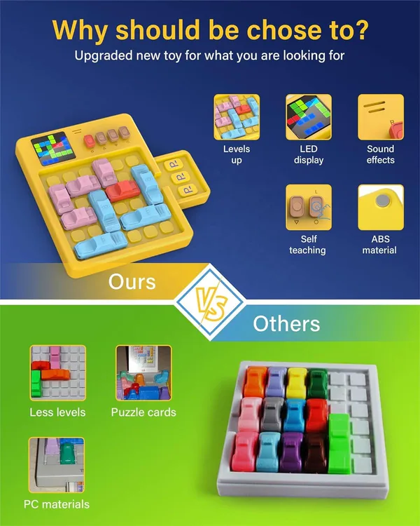 Super Slide Puzzle Games for Kids 1500+ Leveled Flow Brain Teaser Travel Games for Adult Interactive Fidgets Toys Learning Toys view 4