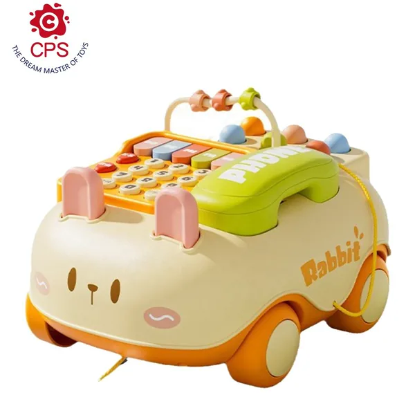 Baby Phone Car Sensory Learning Toy Parent-Child Interactive Game Early Education Gifts with Music Light-up Toy for Toddler