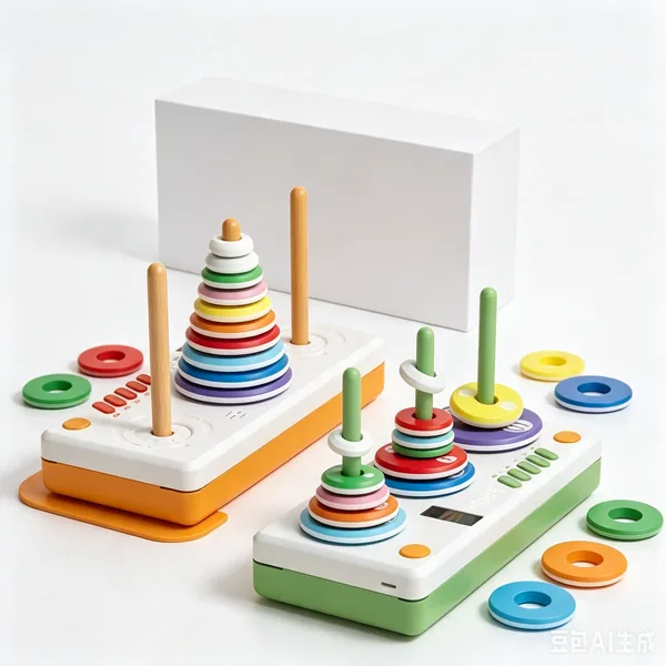 Smart Electronic Tower of Hanoi Logic Puzzle Brain Teaser Thinking Game STEM Educational Toy for Kids Adults Gift view 3