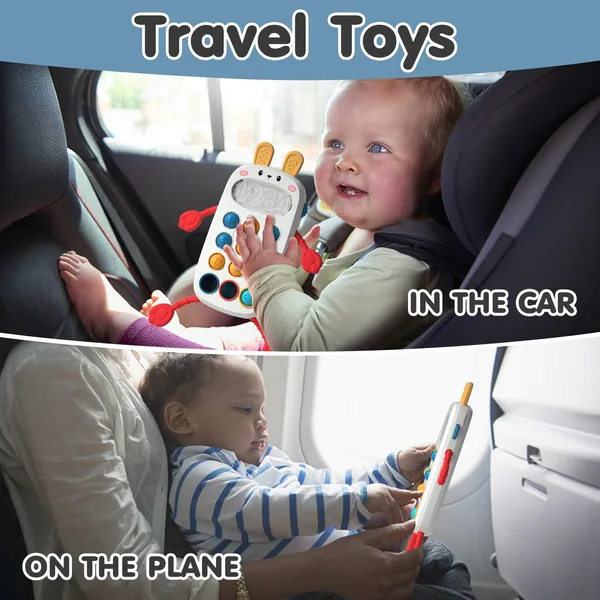 Pull String Fidgets Sensory Toys for Toddlers Learning Educational Infant Rabbit Mobile Phone Toy Toys 6-12 Months view 6