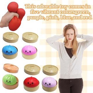 Five-Color Steamer Baozi Squishy - Squishy & Squeeze Toys wholesale product sample