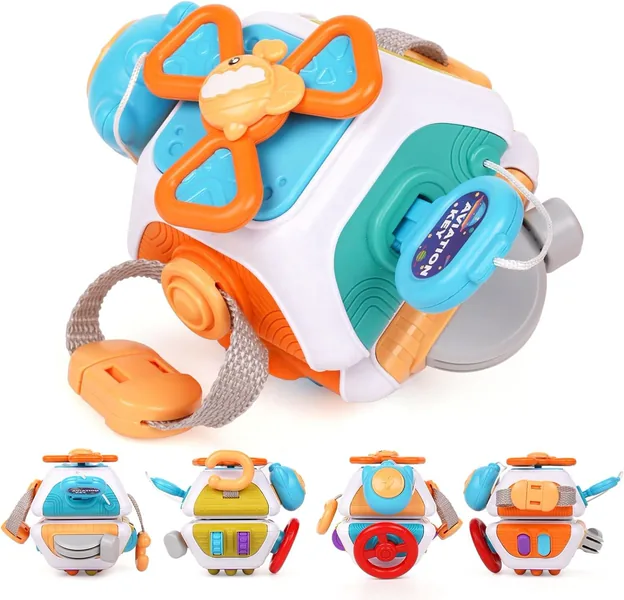 10 in 1 Busy Cube Baby Toddler Toys Montessori Sensory Busy Board Travel Toys for Toddlers Interactive Infants Baby Toys view 7