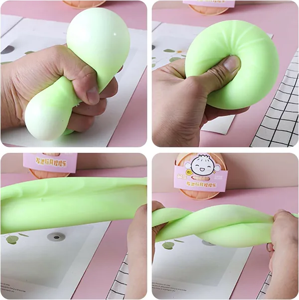Dumpling Squishies Toy Dumpling Squish Cute Anxiety Relief Fidget Toy with Steamer Box, Soft Squeeze for Kids view 11