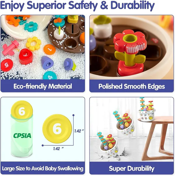 Montessori Toys for Baby Sensory Learning Resources Car Activities Sensory Busy Fidgets Cube Board Travel Toy for Toddlers view 18