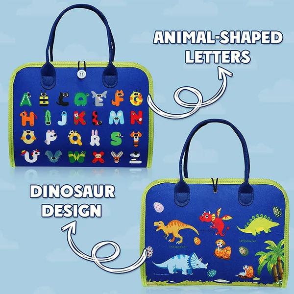 Factory Toddler Busy Board Sensory Board for Fine Motor Skill Montessori Toys Dinosaur Felts Busy Board Toys Gifts for Kids view 3
