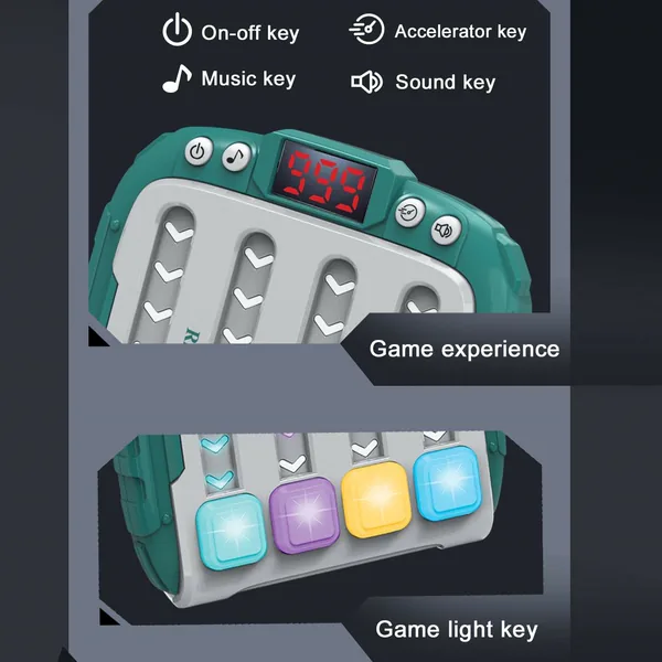New Rhythm Game Machine Handheld Game Console Fidget Toys with Music and Lights view 6