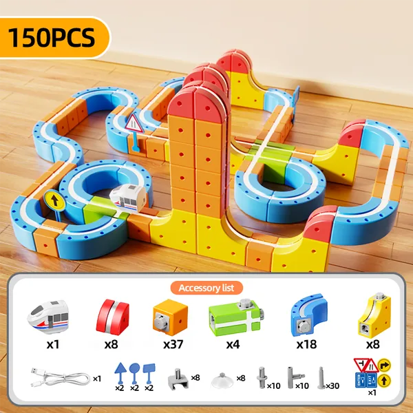 Multi-functional Magnetic Track Car / 150 PCS view 5