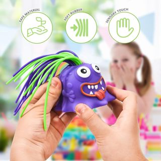 Novelty Funny Stress Relief and Anti Anxiety Toys Screaming Little Monster Pull Hair Fidgets Toys for Kids - Stress Balls
