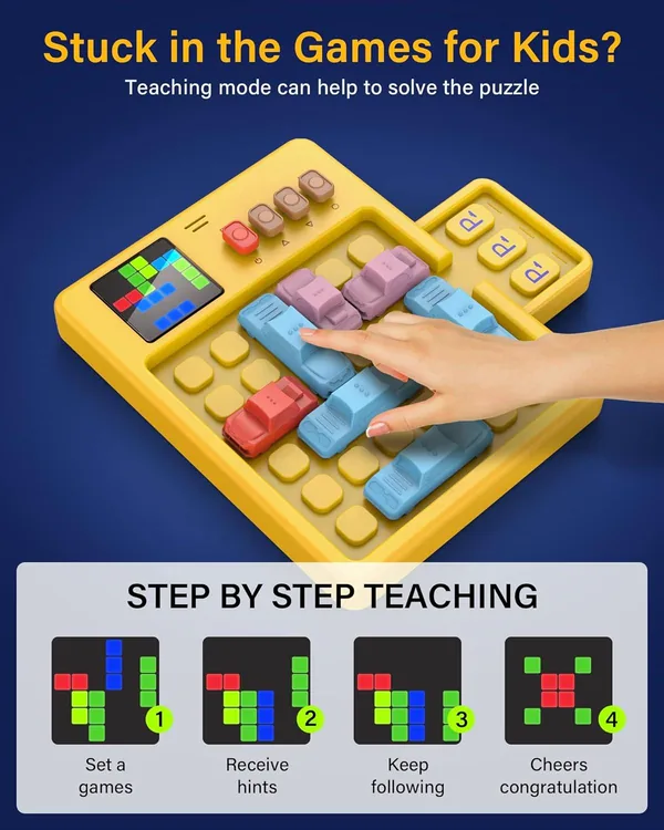 Super Slide Puzzle Games for Kids 1500+ Leveled Flow Brain Teaser Travel Games for Adult Interactive Fidgets Toys Learning Toys view 5