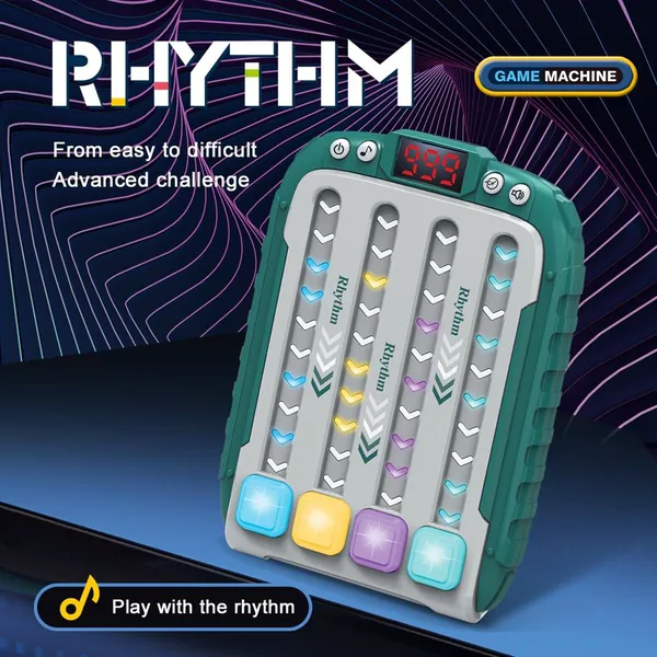 New Rhythm Game Machine Handheld Game Console Fidget Toys with Music and Lights view 3