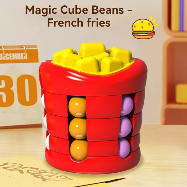 Creative Magic Bean Cube Finger Fidget Puzzle Toy Handheld Spinner Stress Anxiety Relief Ball Game Sensory Toy view 5