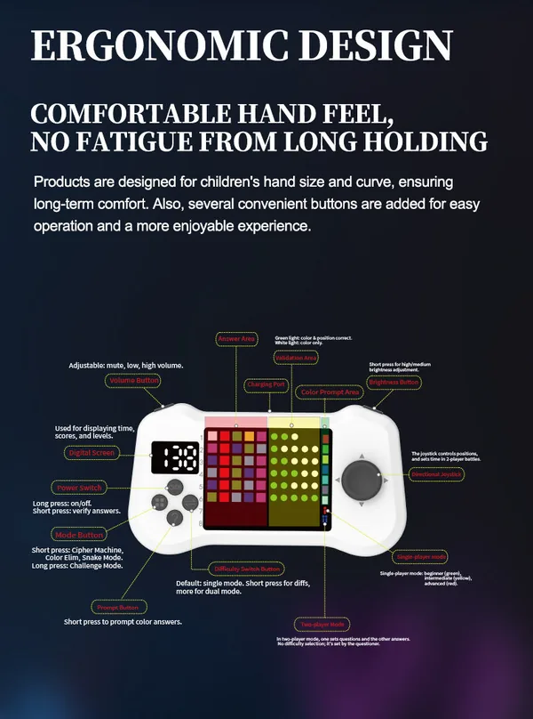 Handheld Games for Kids Toys Educational Brain Teaser Puzzle Intelligent Password Machine AI Toys for Kids view 5