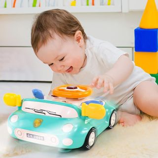 Musical Steering Wheel Toy for Toddlers Interactive Learning Simulation Toys Car Seat Sensory Toy