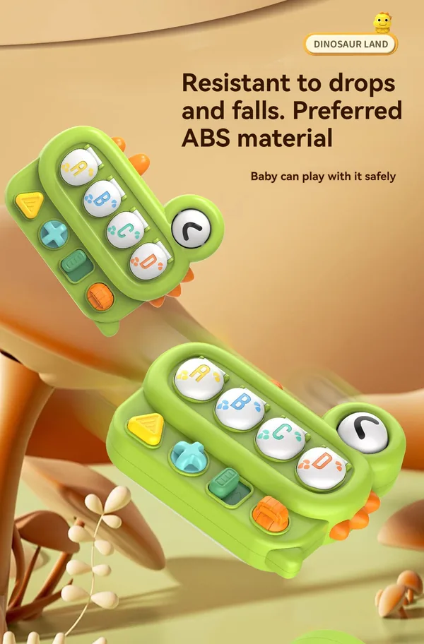 New Interactive Game Montessori Baby Sensory Toy Pops up Game With Music Light-up Toy Pressing Dinosaurs Game for Kids view 6
