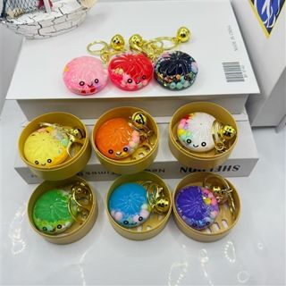 Oil-Filled Acrylic Baozi Keychain - Sensory Toys wholesale product sample