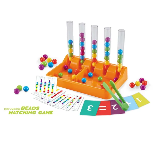 NEW Educational Interactive Rainbow Bead Matching Stacking Color Sorting Toys view 10