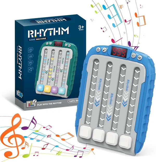 New Rhythm Game Machine Handheld Game Console Fidget Toys with Music and Lights