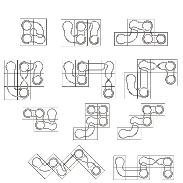 Magnetics Toys Games Logical Road Builder for Kids Maze Puzzle Game 13pcs STEM Table Game Toy Boy and Girl Toys view 4