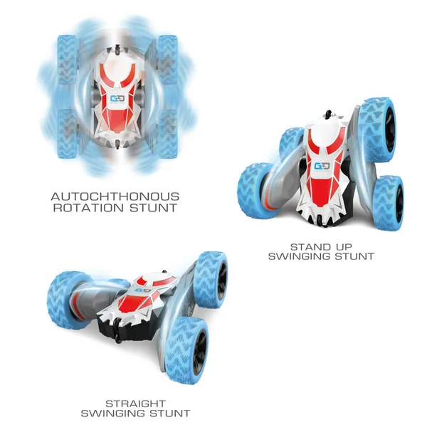 4.8V-2.4GHz-4WD Twisted Arm RC Stunt Car with Free Spinning Arm 360 Rotation Action Includes Charger Remote Controller USB Cable view 3